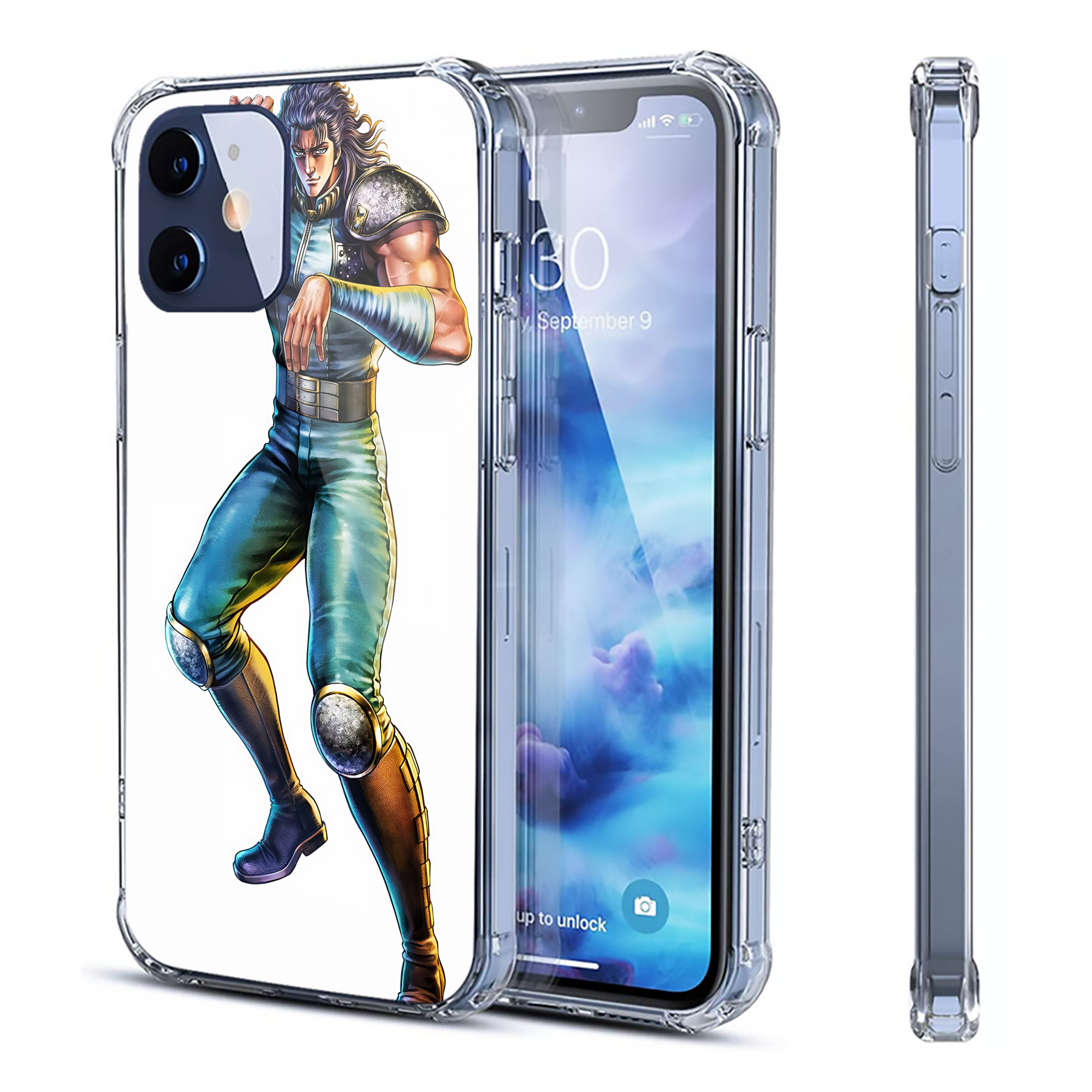 （画像用） 北斗の拳 Fist of the North Star 【iPhone 12シリーズ対応】透明スマホケース（クリアソフトケース）